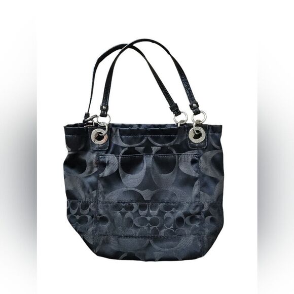 COACH Black Signature Tote Bag - Picture 2 of 8
